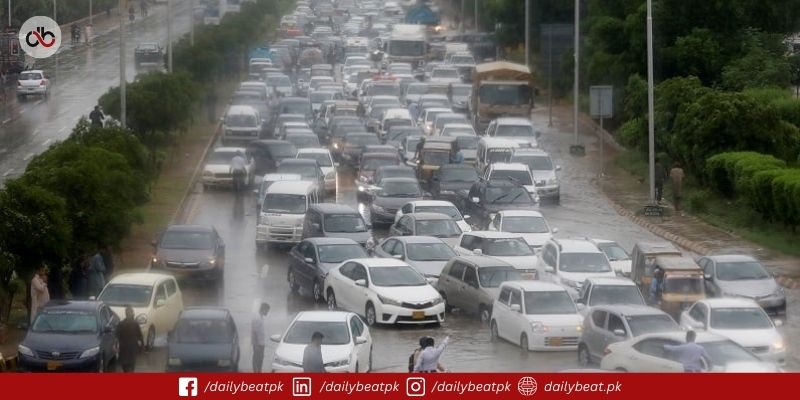 Abandoned Vehicles Block Karachi Roads After Rains