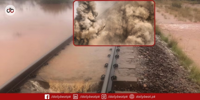 Railway Line Detonated to Divert Floodwaters in Jhang